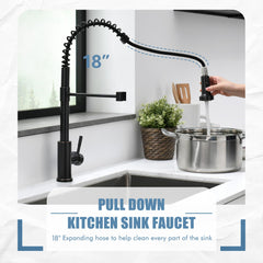 GIMILI faucet hose retracts for easy corner cleaning and storage