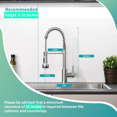 GIMILI pull-down sprayer extended for thorough sink rinsing