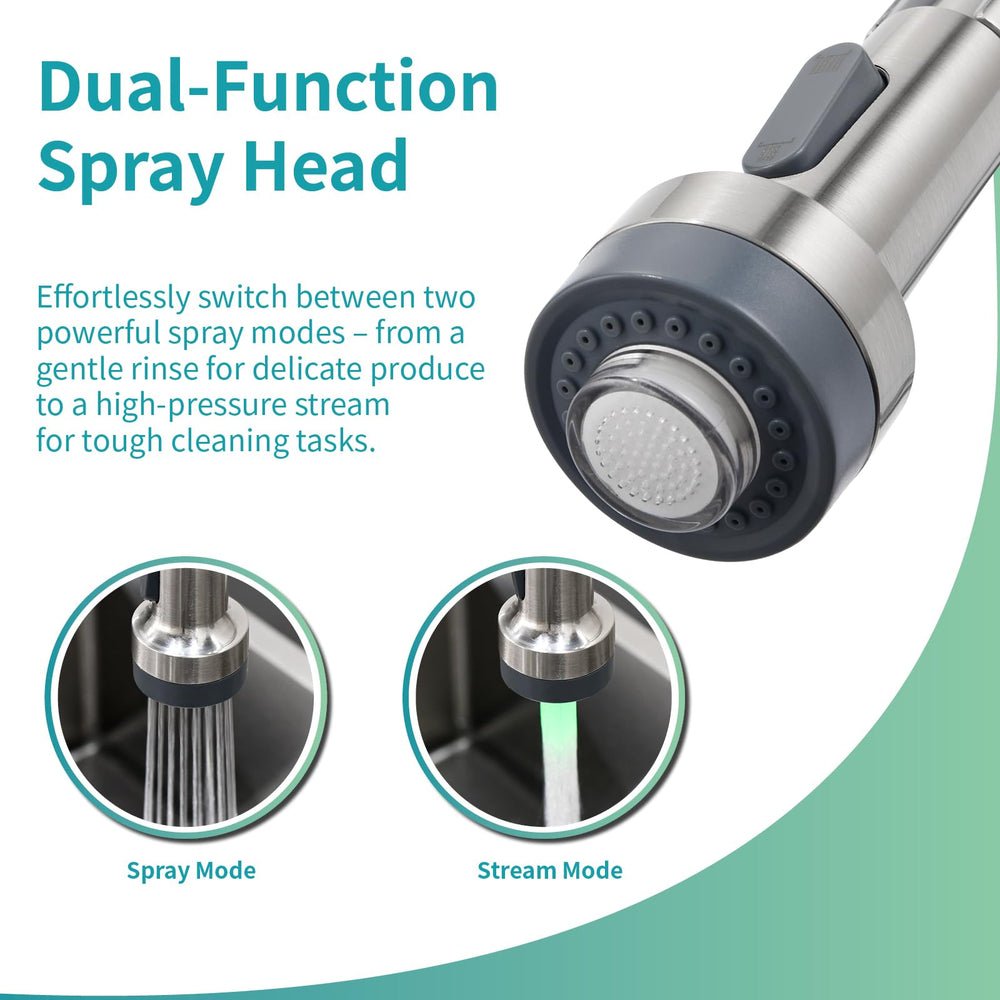 GIMILI faucet spout reach highlights efficient cleaning of large sinks