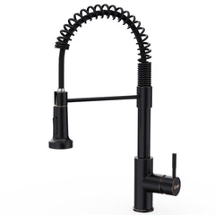 GIMILI oil rubbed bronze pull-down faucet in action for quick filling and flexible reach