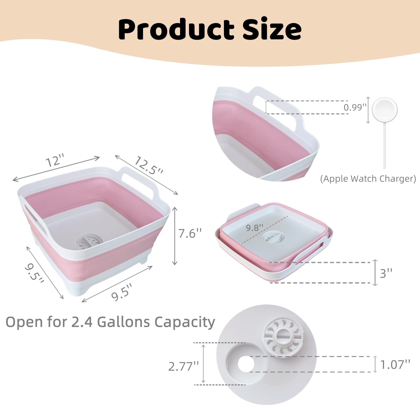 GIMWA 2-4 gallon portable sink for RV and campsite kitchens