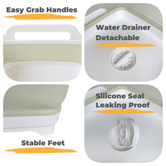 GIMWA wash basin shows elevated feet for stable use on counters.