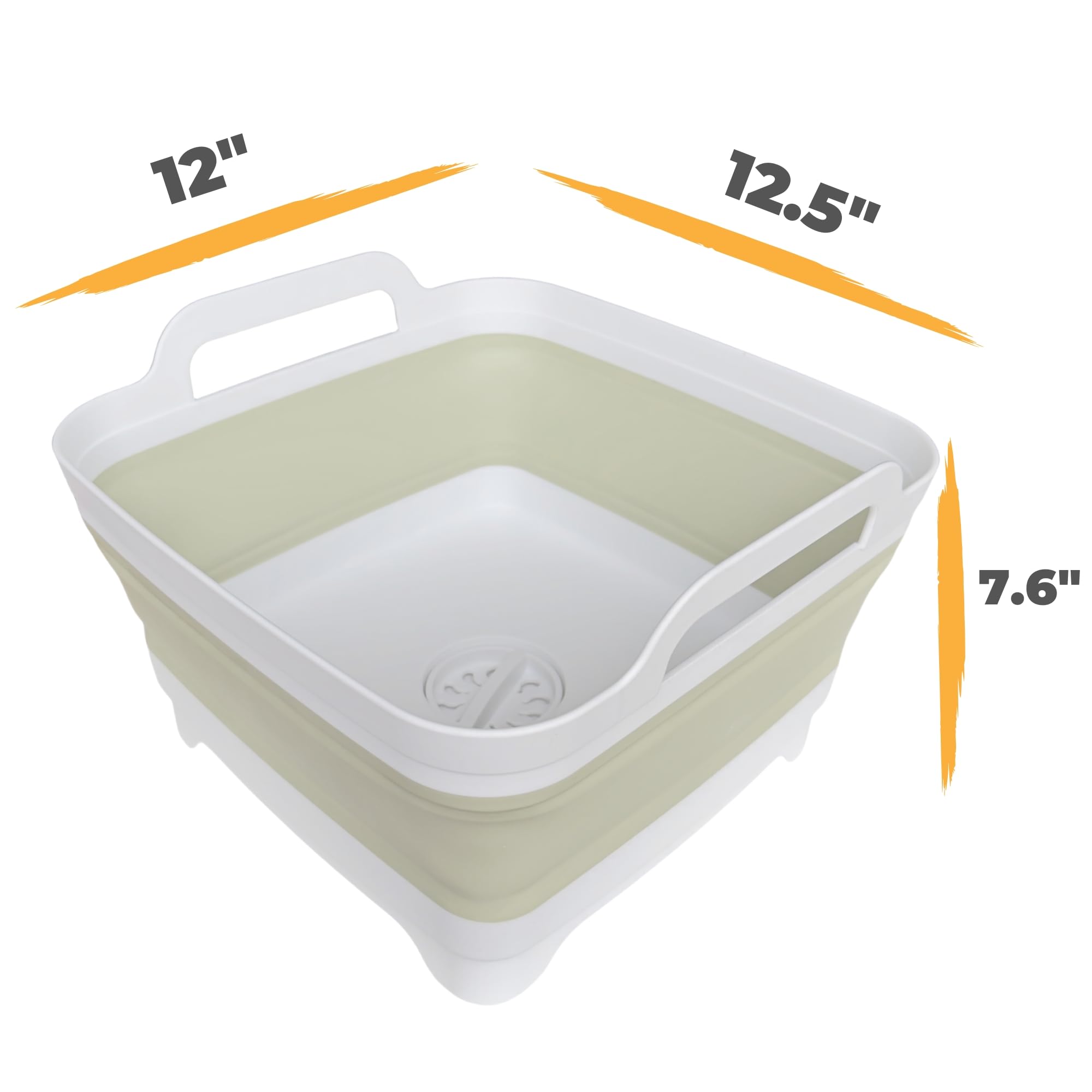 GIMWA collapsible wash basin for RV camping with drain plug for easy draining.