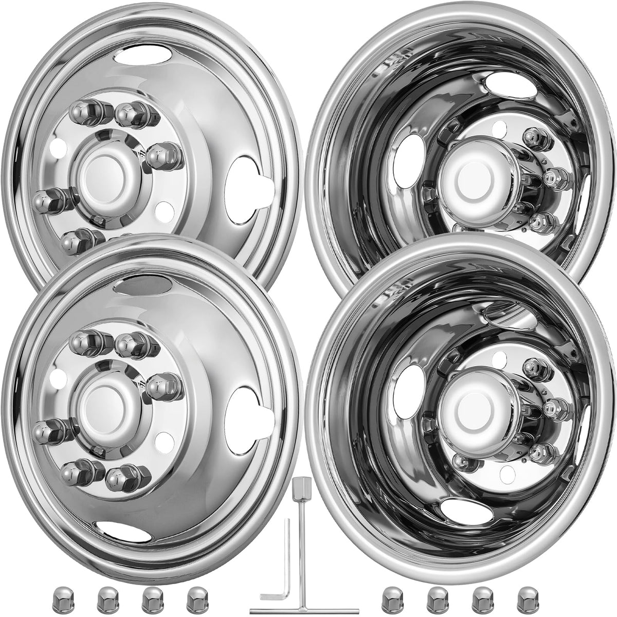 GINDAOLULU 17in wheel simulator front face polished for lasting shine and corrosion resistance