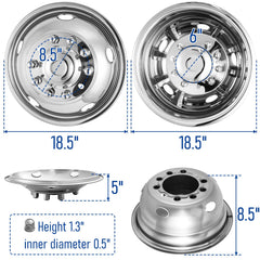 GINDAOLULU 17in wheel simulator rear face polished for seamless look