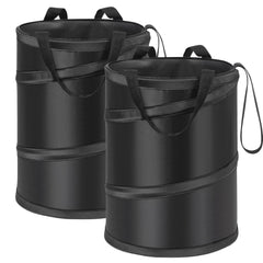 Ginsco 2Packs 4 Gallons open-top car trash bin for quick cleanup on the go