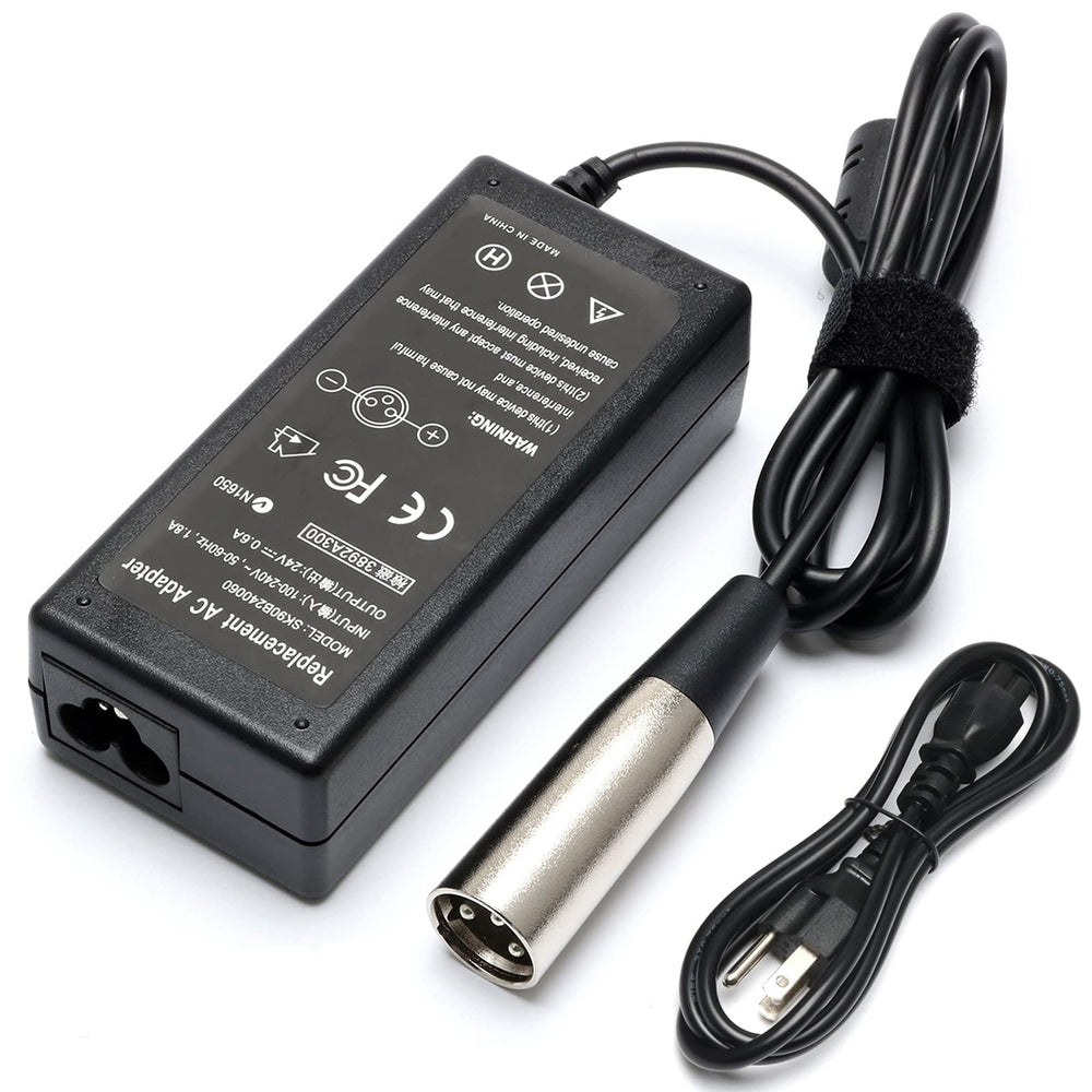 Givehooy 24V scooter charger front view for safe home charging.