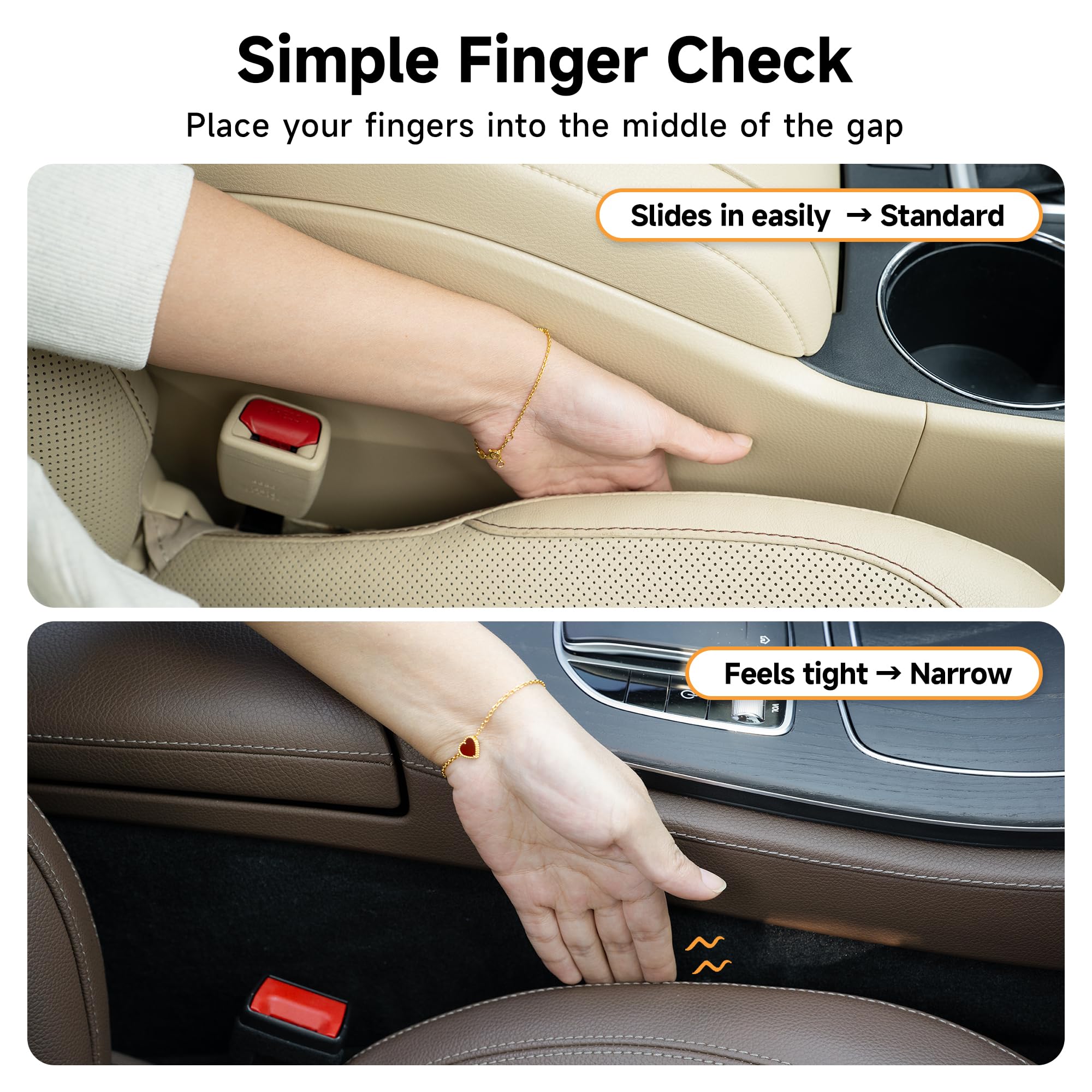 Givifive gap filler buckle coverage prevents items slipping.