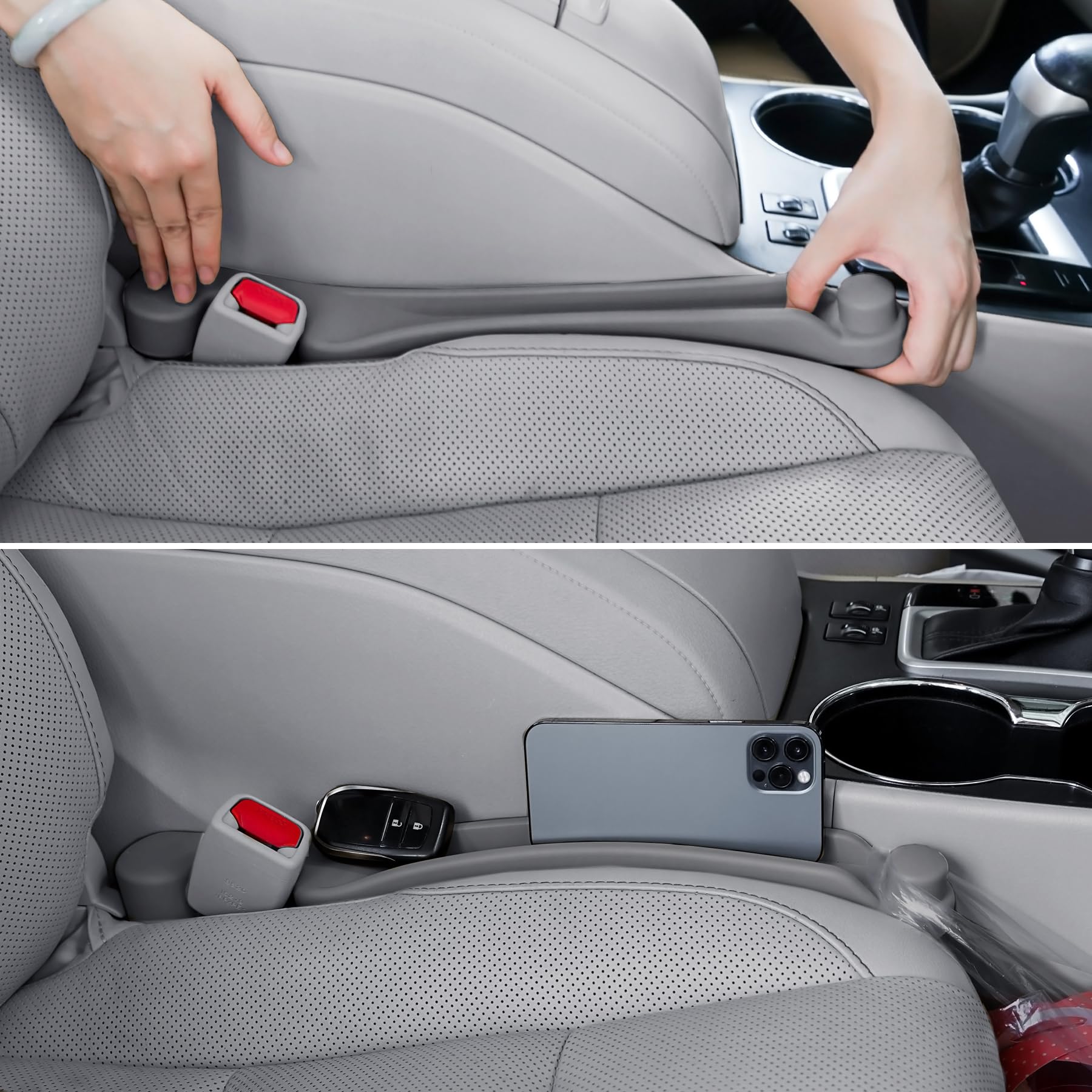 Givifive Gap Filler, driver side, prevents items from slipping between seat and console.