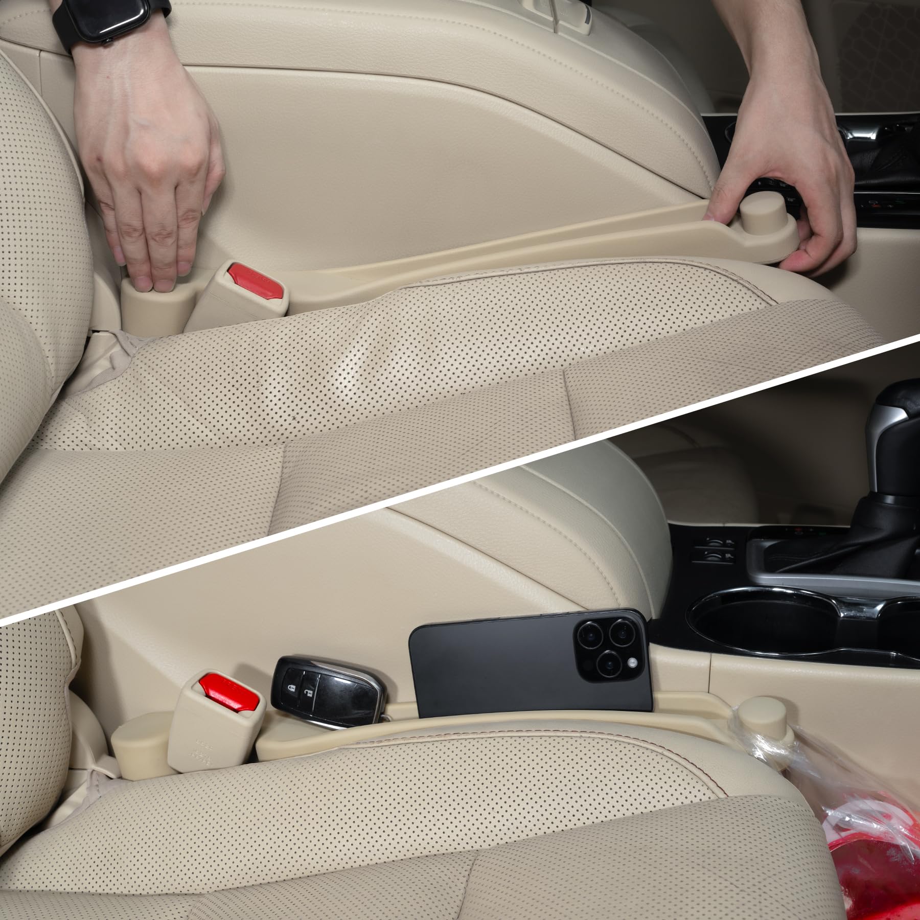 Givifive gap filler front view showing full coverage and drop prevention.