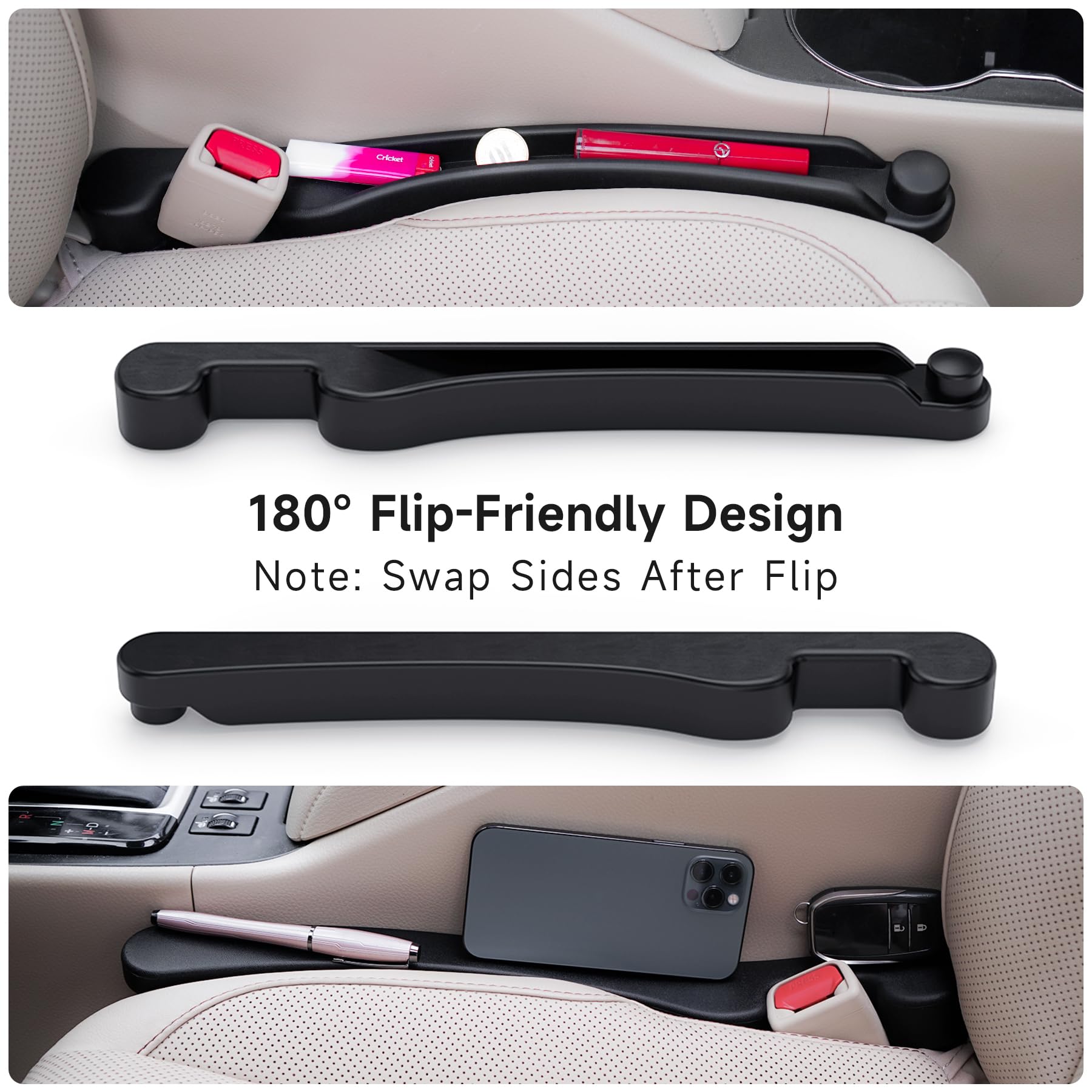 Givifive universal-fit gap filler for cars, trucks, and SUVs