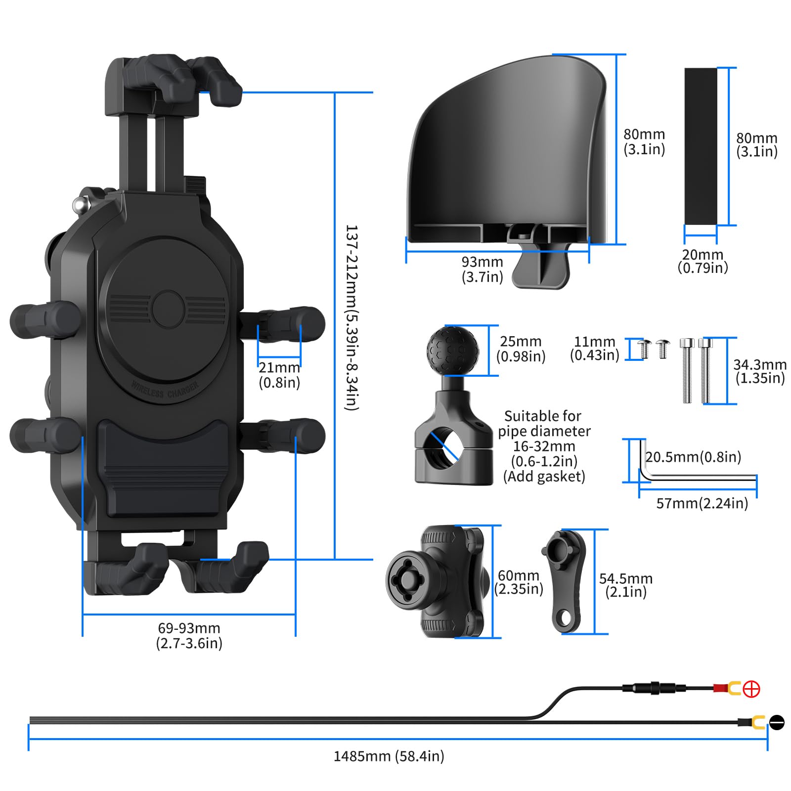 GIYOKAJU easy installation kit for fast setup on handlebars.