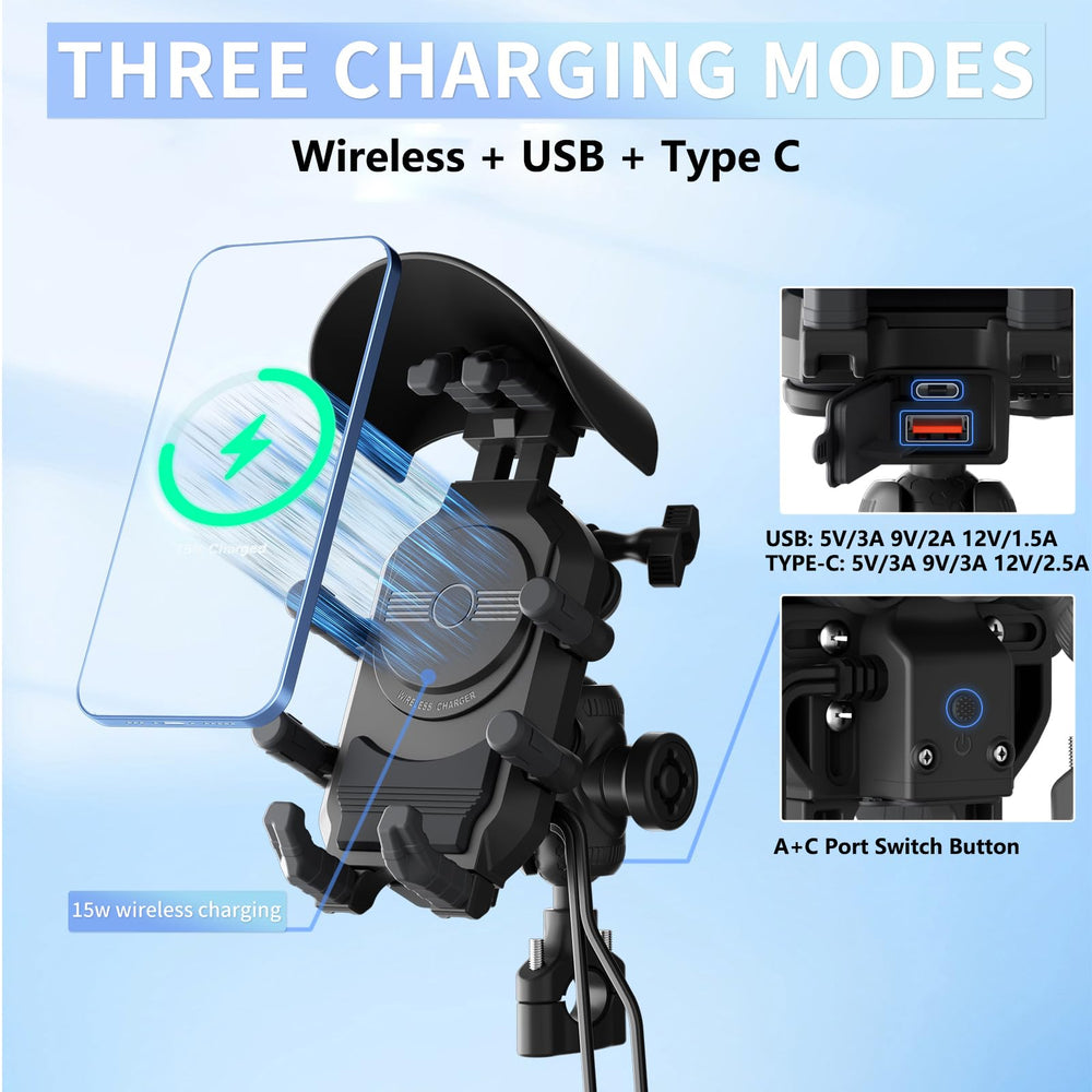 GIYOKAJU wireless charger area showing 15W charging for multiple devices.