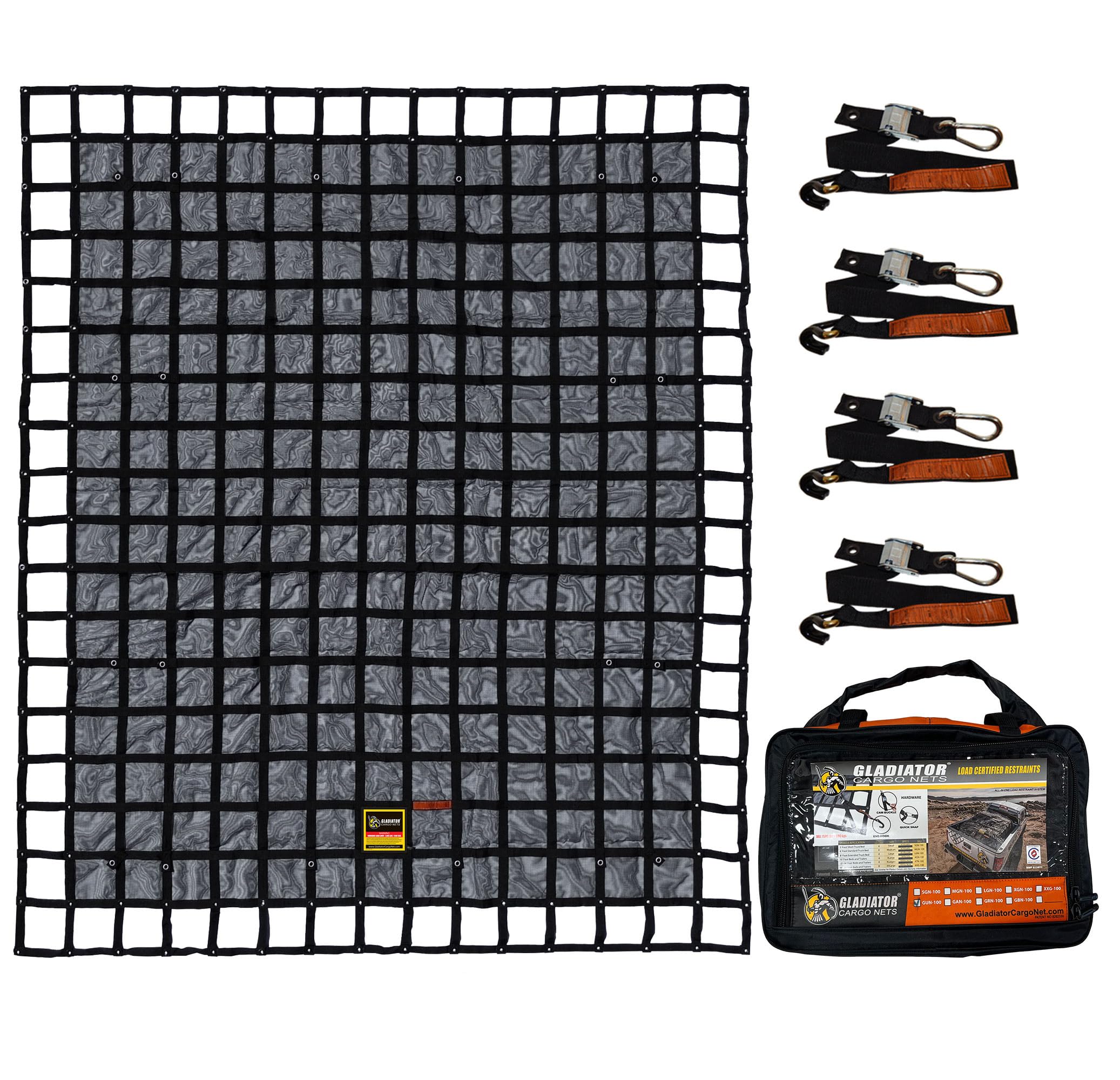 Gladiator Cargo Nets heavy-duty truck cargo net securing large loads during transport