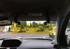 Glare Guard G contrast-boost visor enhances dark road visibility and lane awareness.