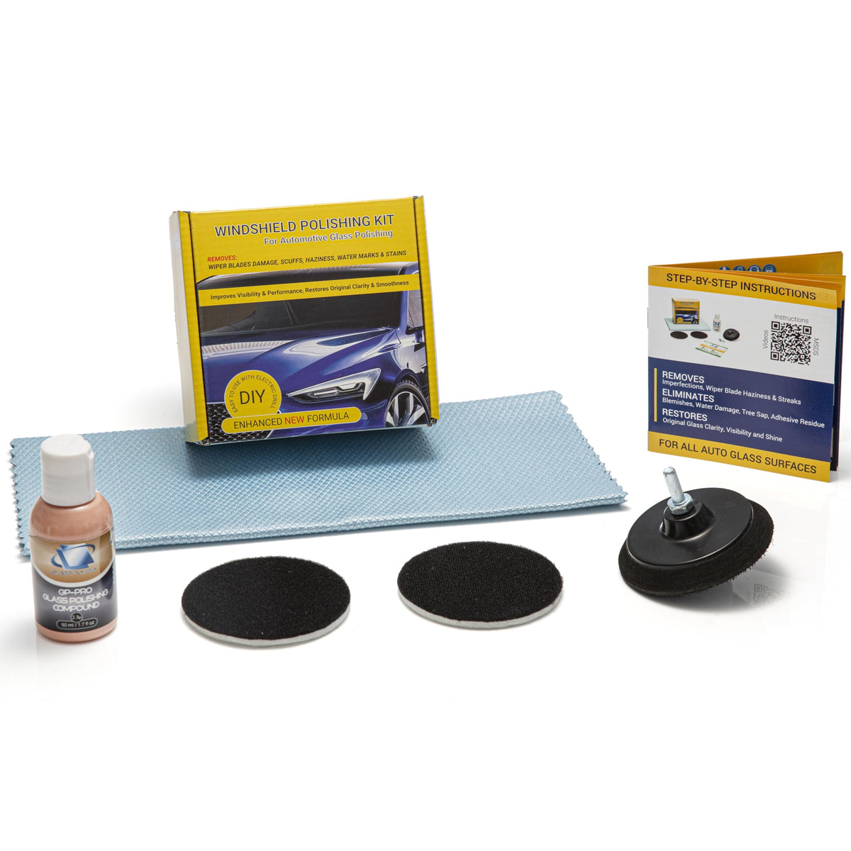 Glass Polish DIY 3-inch windshield kit restores clarity for safer driving