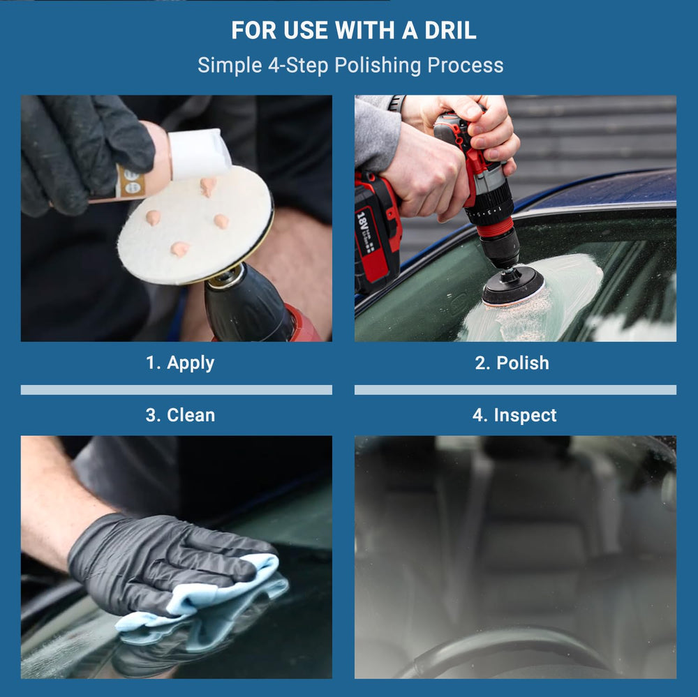 Glass Polish DIY safe for laminated and tempered automotive glass