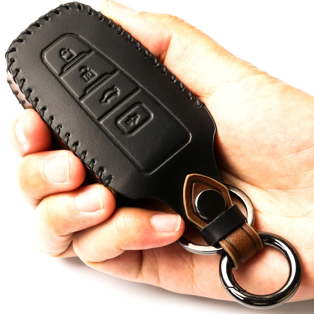 GLECHAZ leather fob cover for Highlander; guards keys with fashionable protection.