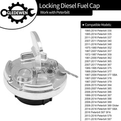 Gledewen 4-inch lever locking cap with rubber gasket seals the fuel tank.
