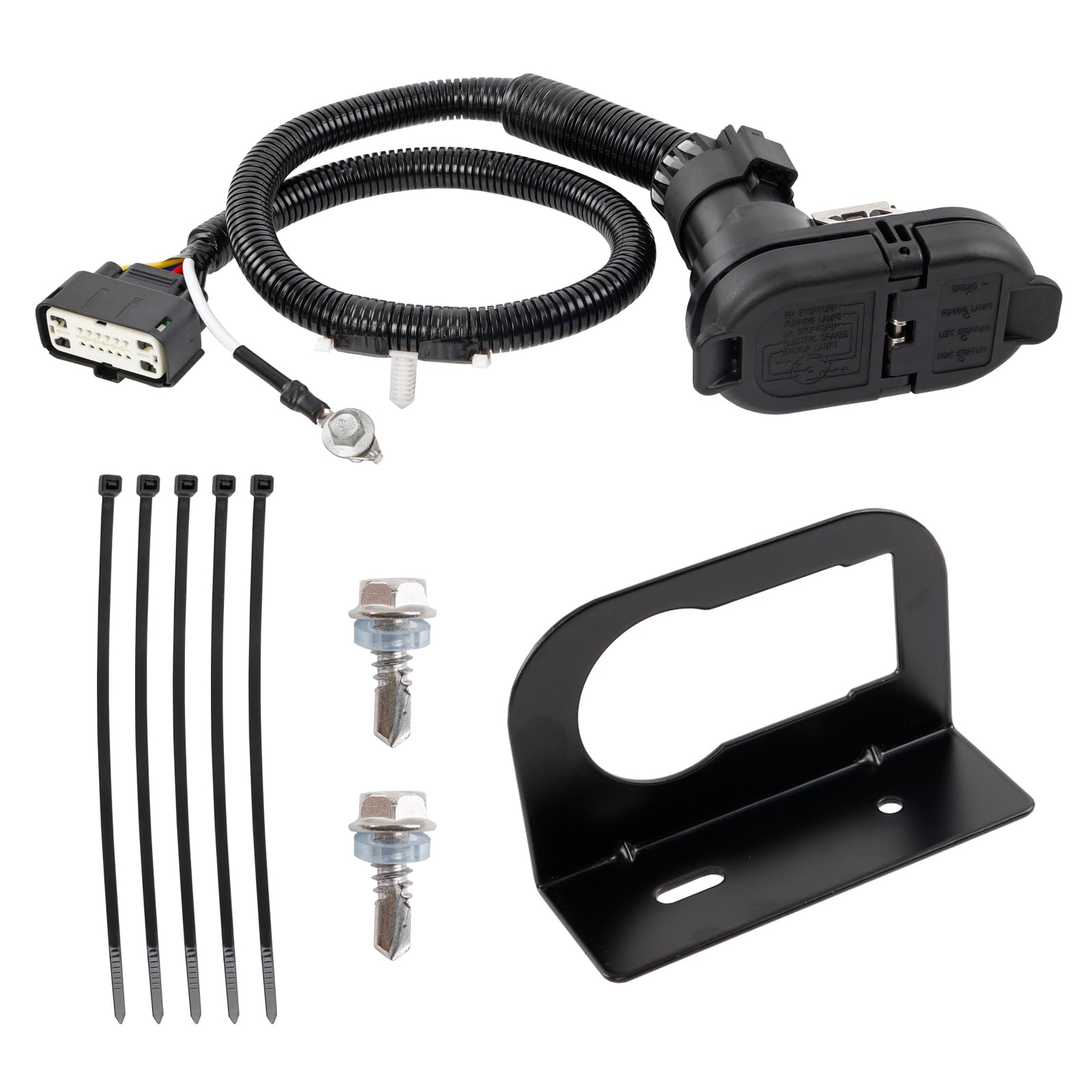 Gledewen trailer tow harness connector installed on Ford F-150 for reliable power connection