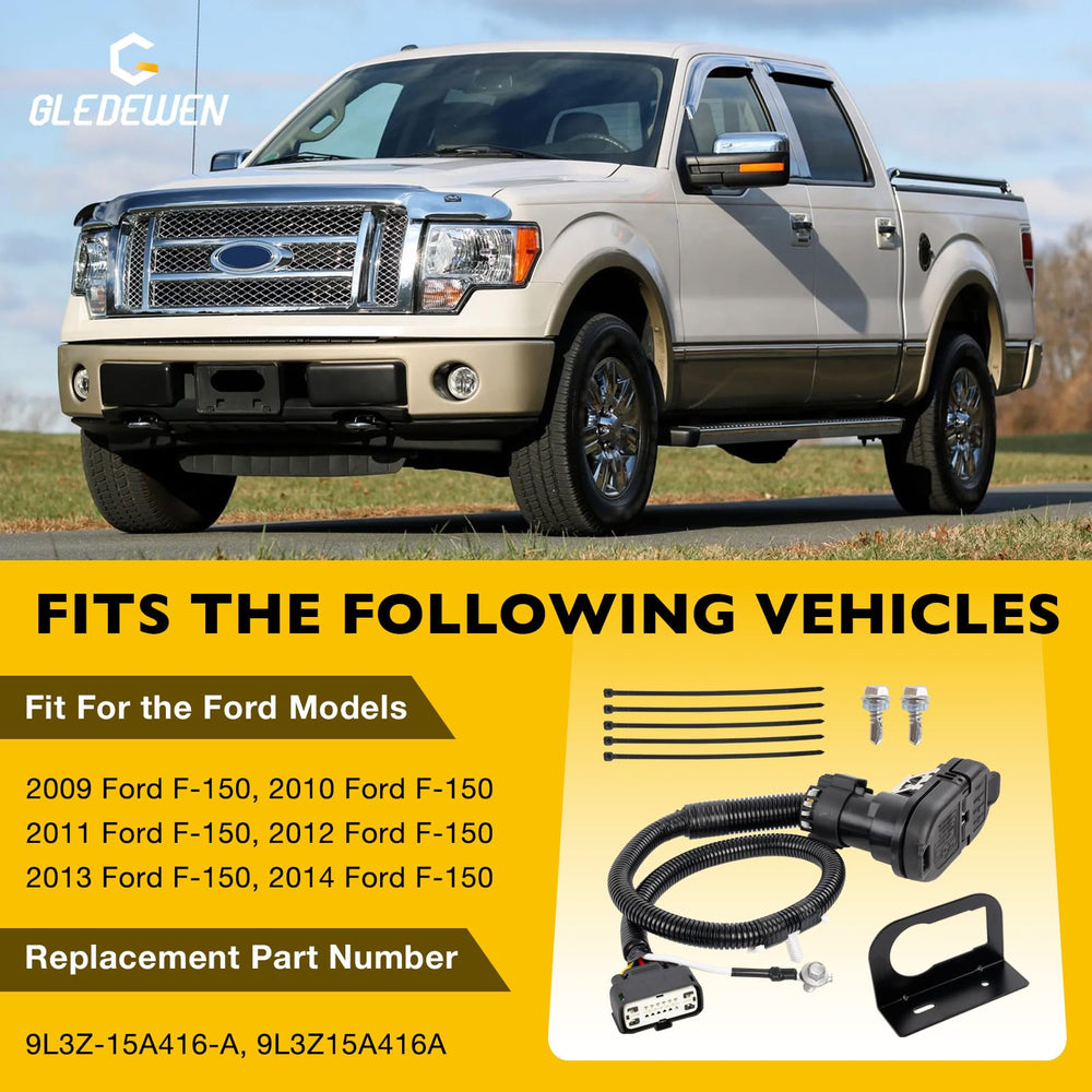 Gledewen 9L3Z-15A416-A wiring harness with weatherproof jacket for Ford F-150 use