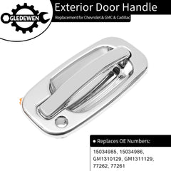 Gledewen chrome door handle close-up, high-gloss plating resists wear.