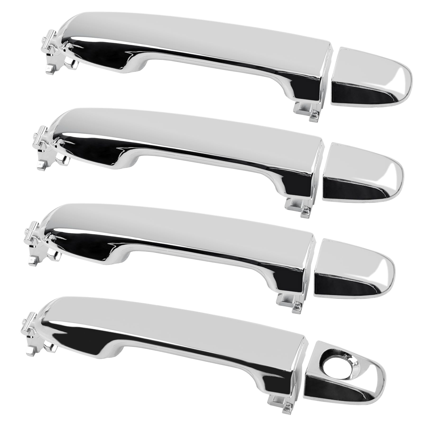 Gledewen chrome exterior door handle front-left for Camry, precise fit.
