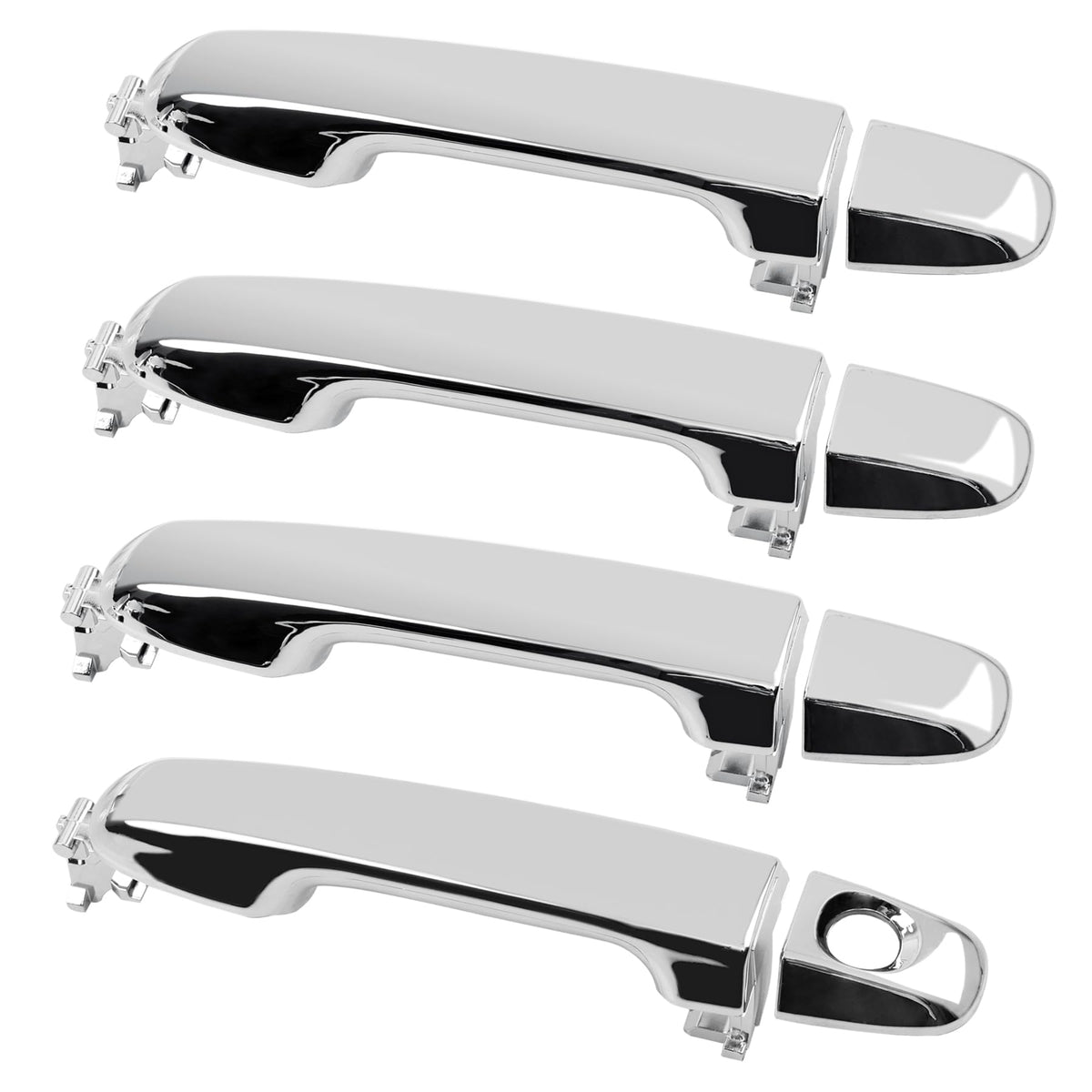 Gledewen chrome exterior door handle front-left for Camry, precise fit.