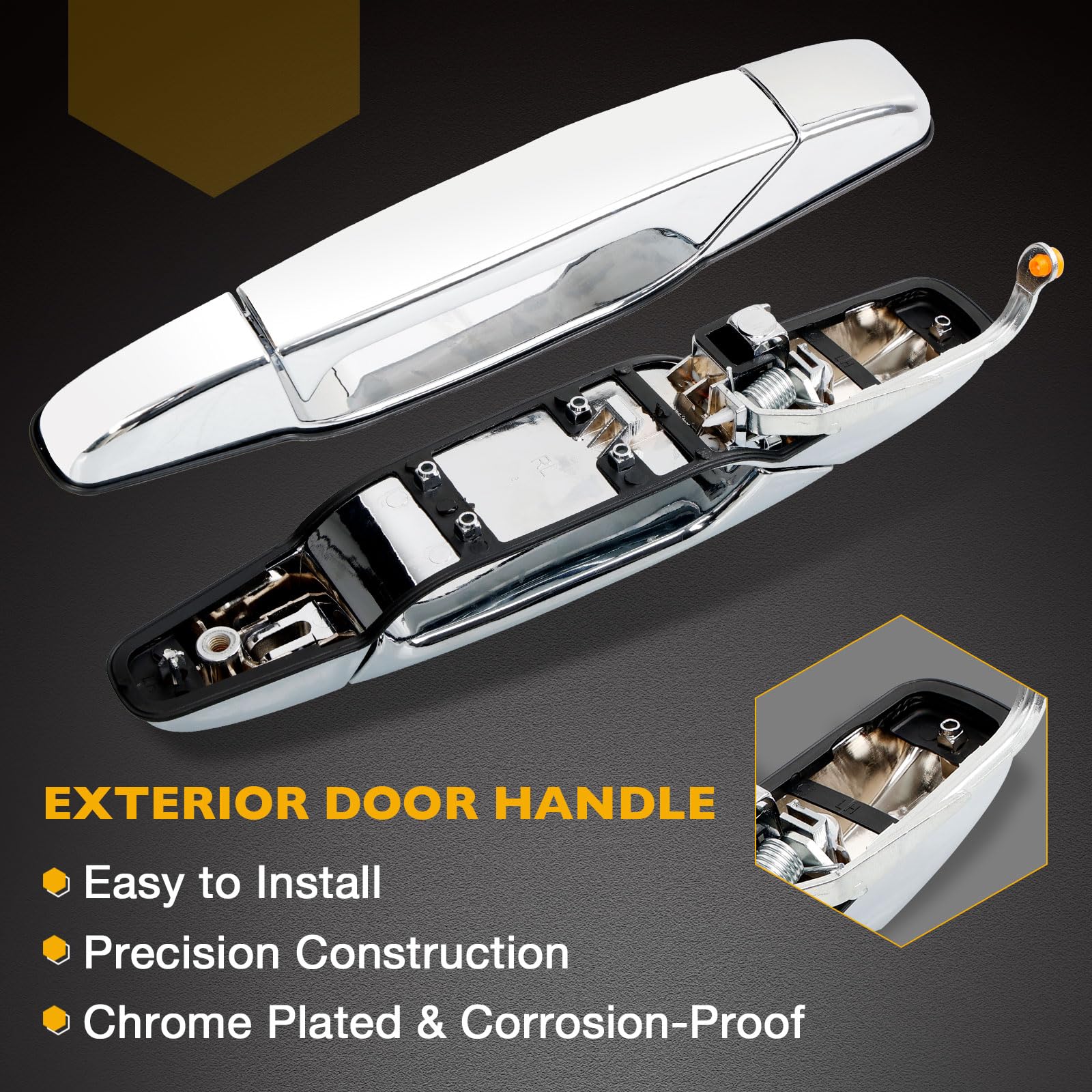Gledewen chrome finish close-up highlights corrosion resistance and premium look