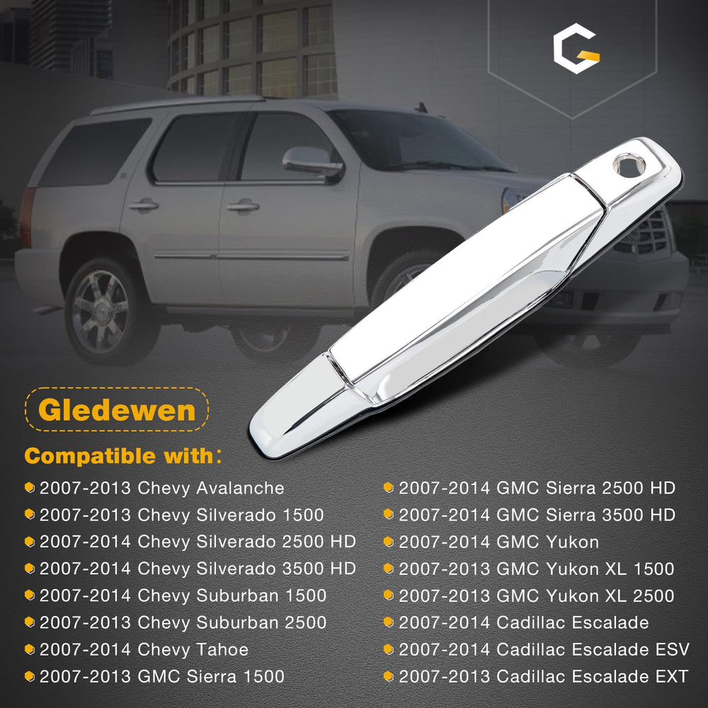 Weather-resistant chrome surface designed to resist rain, sun, and grime.