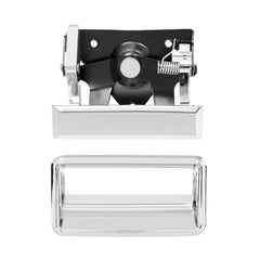 Gledewen chrome tailgate handle set rear view showing hardware