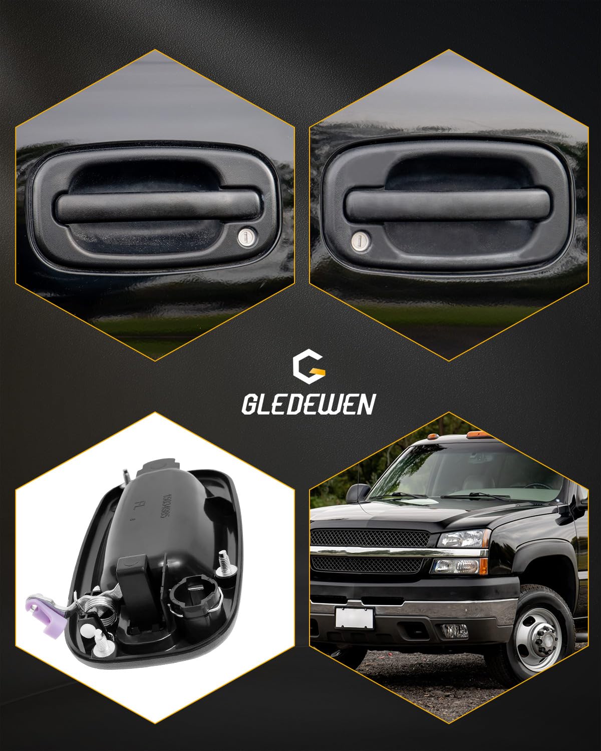 Gledewen compatibility chart with Chevy, GMC, Cadillac models.