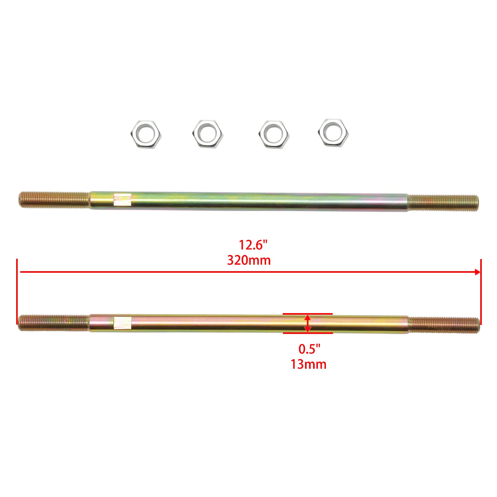 Detailed view of Gledewen cotter pins and jam nuts for secure fastening.