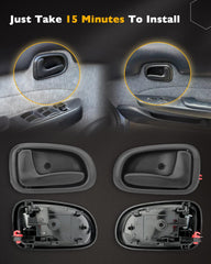 Gledewen exterior rear-right door handle without key hole, easy replacement option.