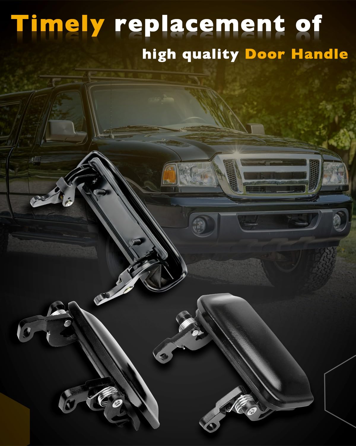 Gledewen door handle set components complete kit for quick installation