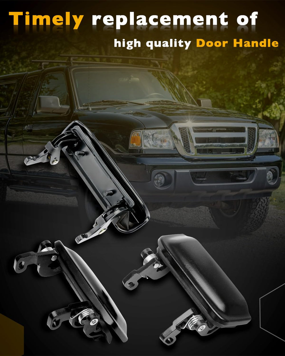 Gledewen door handle set components complete kit for quick installation