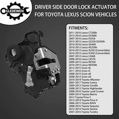 Gledewen front-right door actuator for Camry improving secure entry.