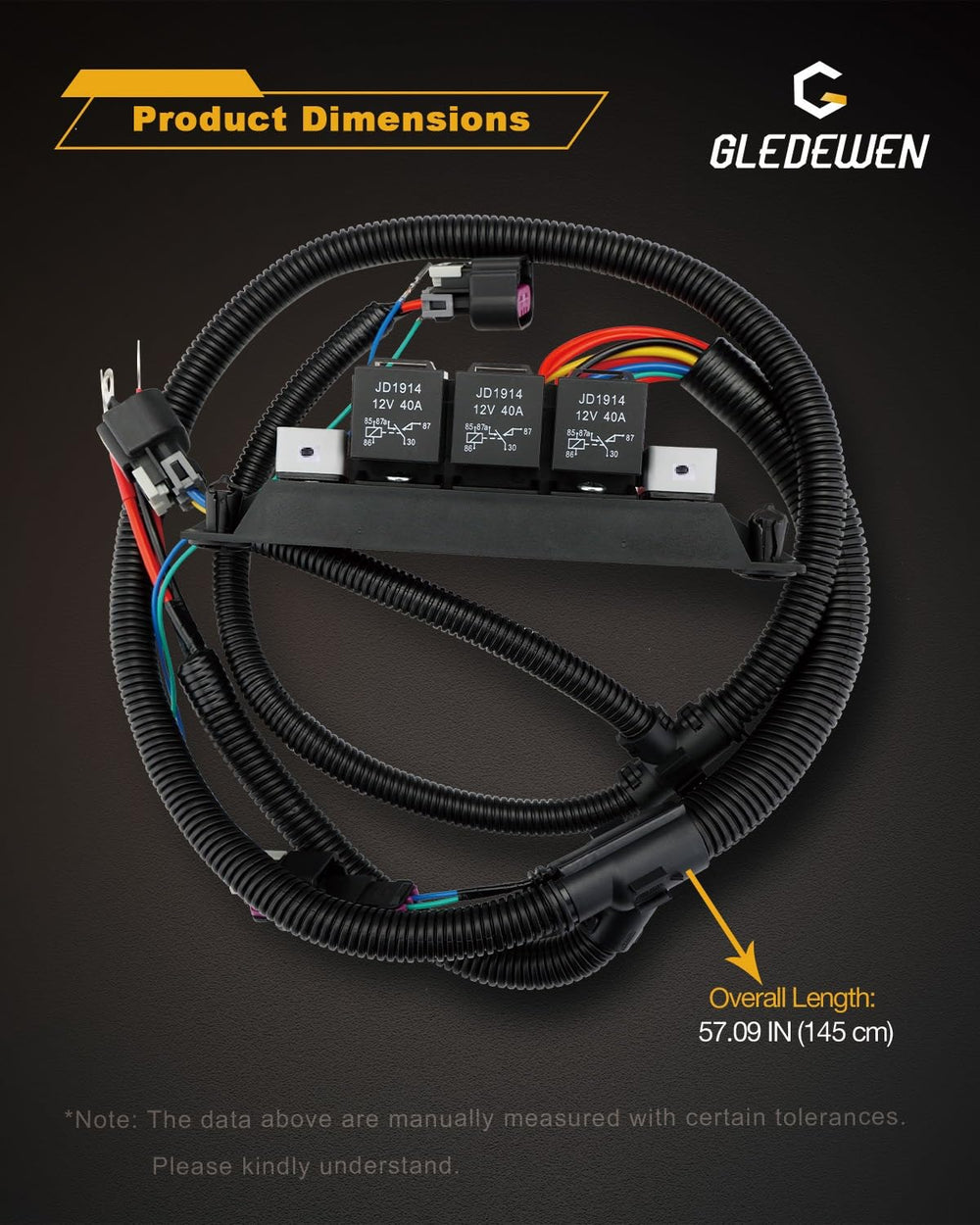 Gledewen easy installation steps illustrating OEM-style replacement