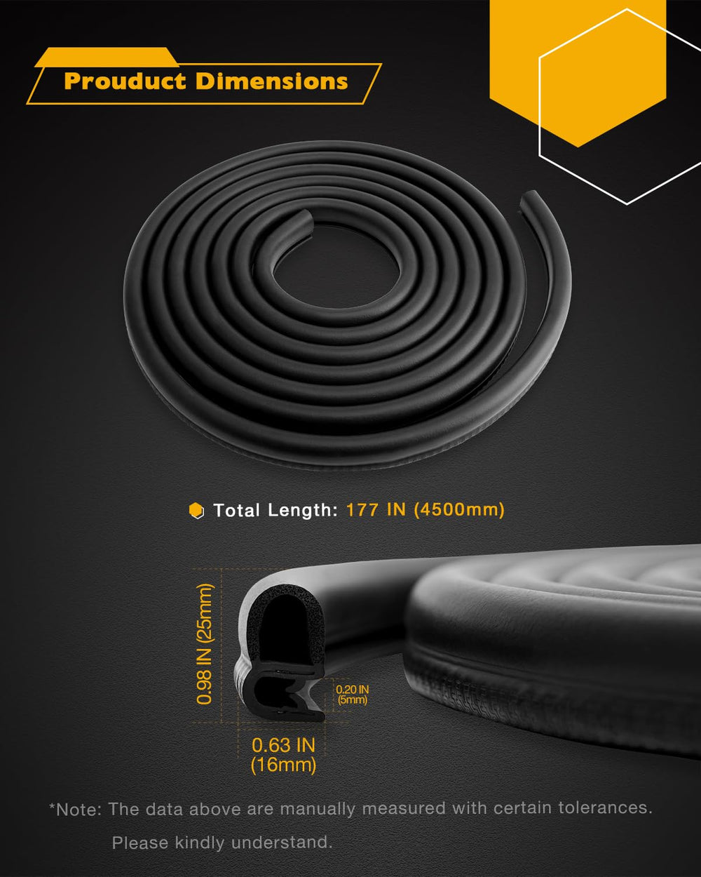 Gledewen edge trim seal installation closeup demonstrates easy push-on fit.