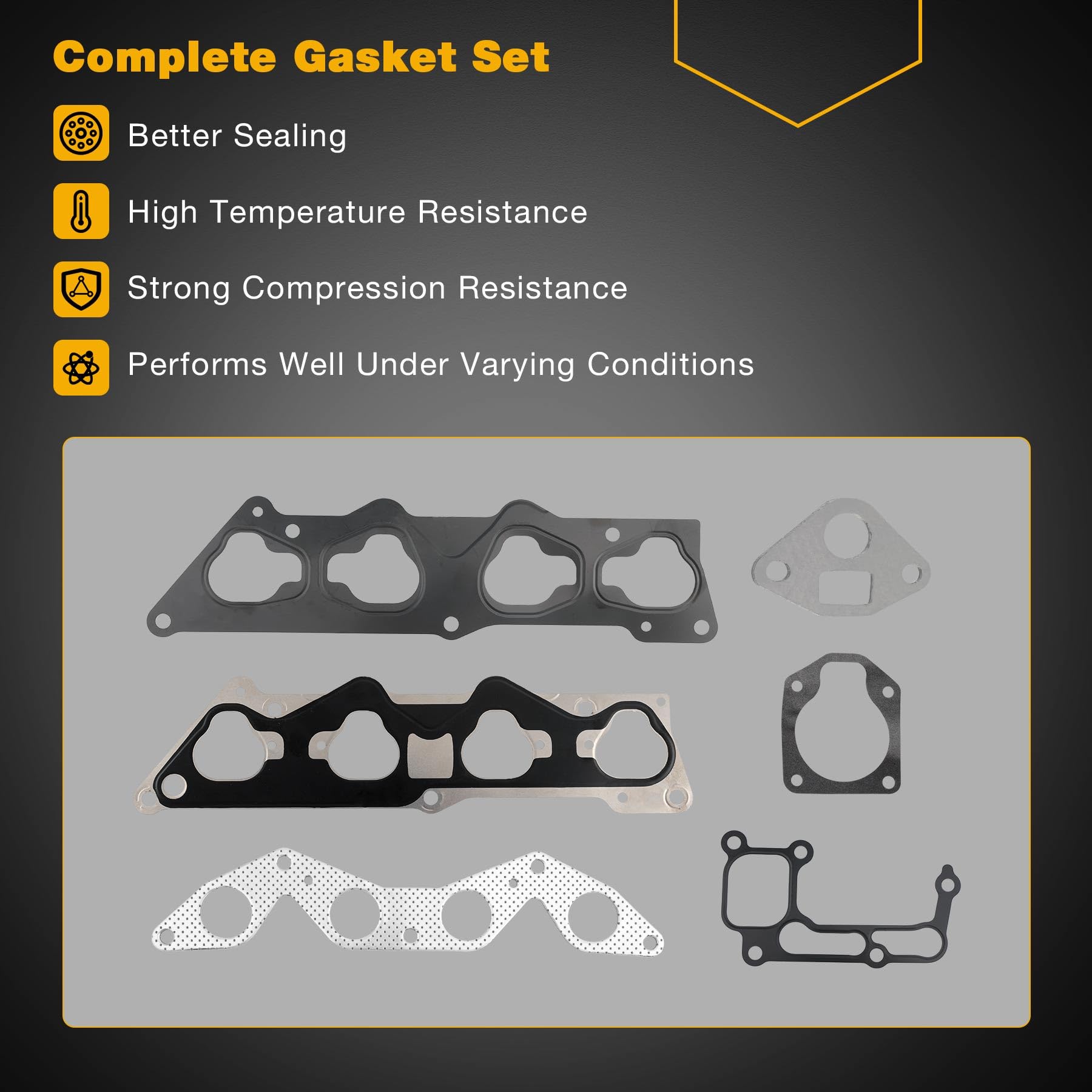 Gledewen exhaust manifold gasket replacement matching OEM specifications.