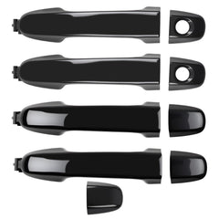 Gledewen exterior door handle front driver side with smooth black finish for Camry replacement