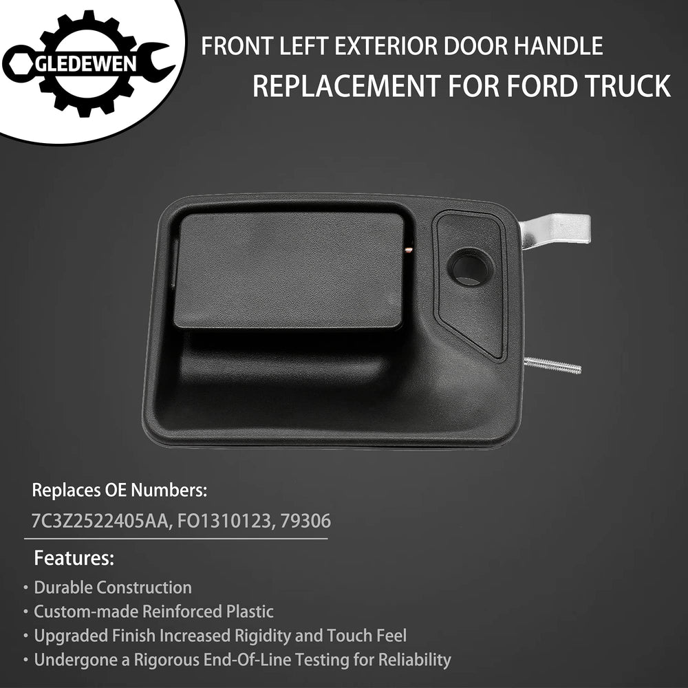 Gledewen exterior door handle front-left for Ford F-350 ensures smooth operation daily.