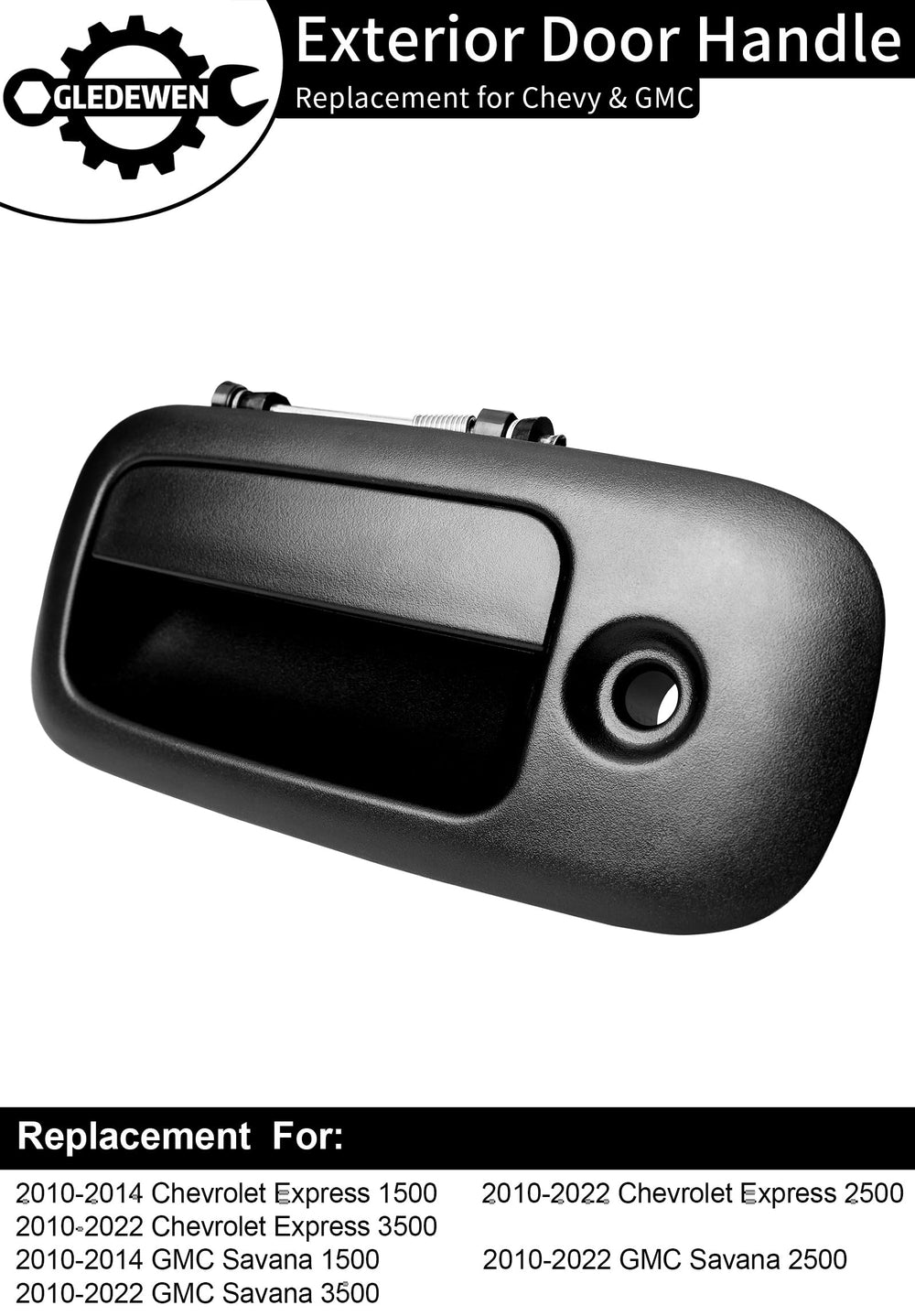 Gledewen front-left exterior handle installation guide for vans.