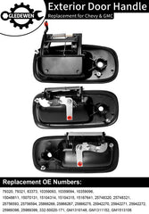 Gledewen exterior door handle front right with keyhole for Chevy Express – reliable operation