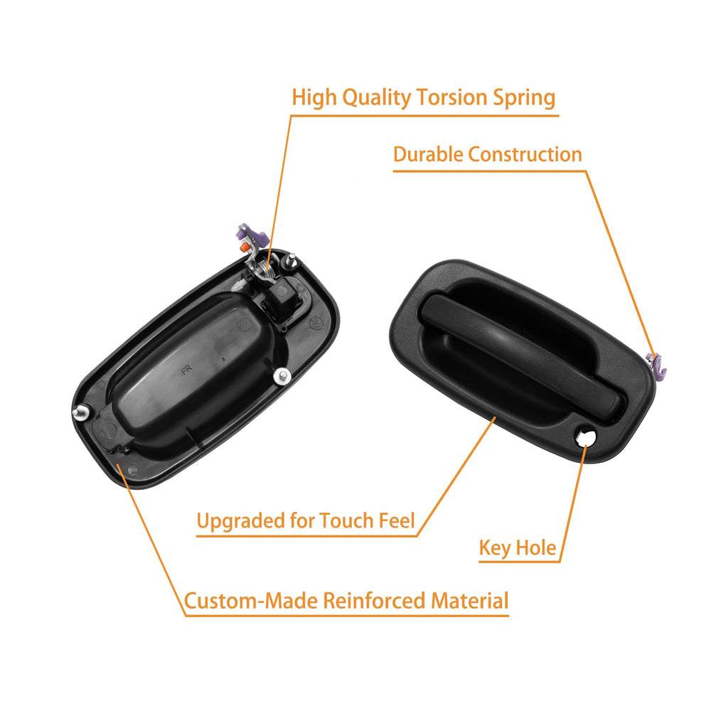 Gledewen exterior door handle rear-left driver view, corrosion-resistant finish.