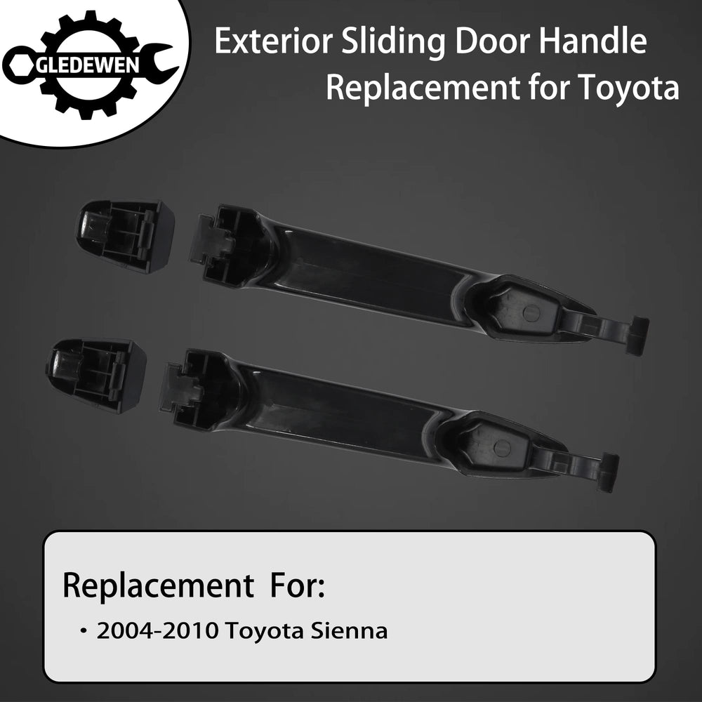 Gledewen exterior sliding door handle for Toyota Sienna rear-left, durable finish
