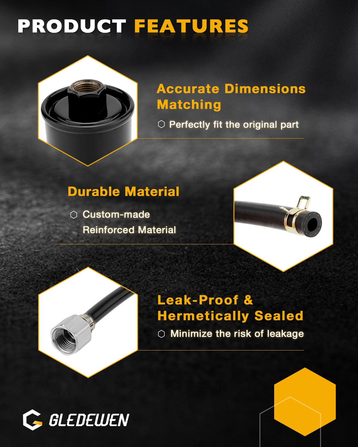 Gledewen fuel filter included supports reliable fuel filtration.