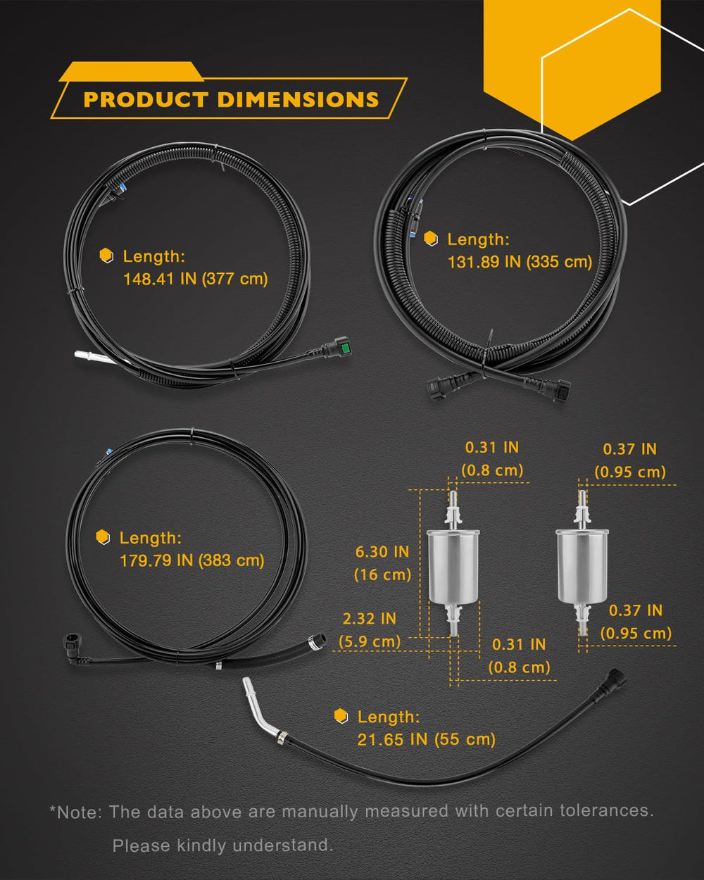 Gledewen fuel filter included supports compatibility and easy replacement.