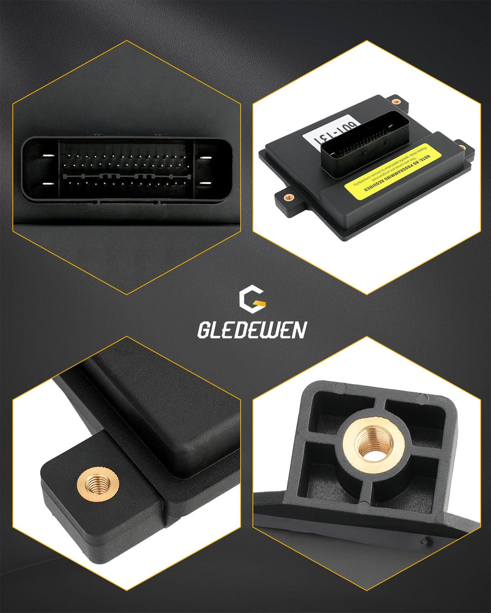 Gledewen installation bolts accompany the module for secure mounting during replacement.