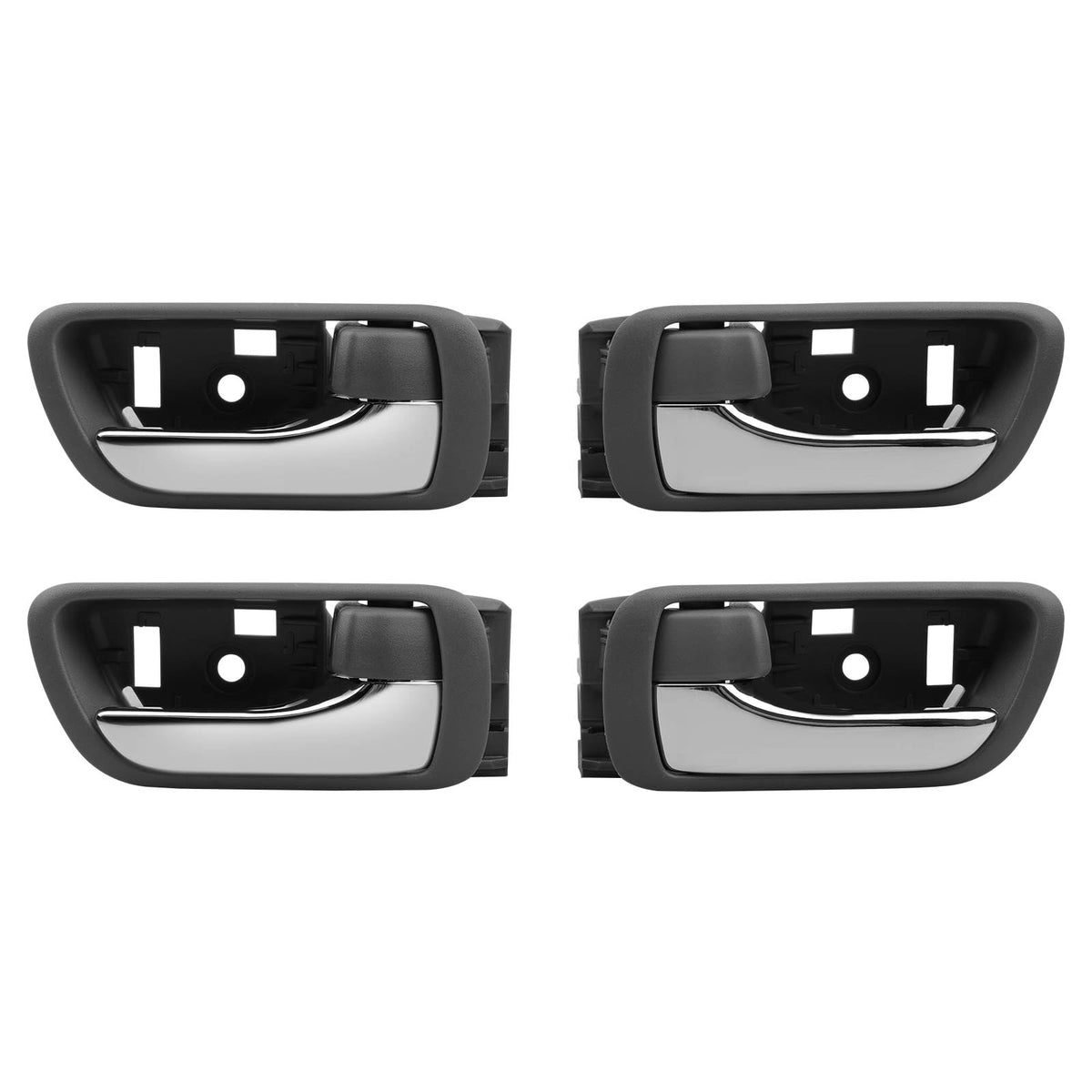 Gledewen interior door handle front-left driver, chrome lever, grey finish, durable daily use